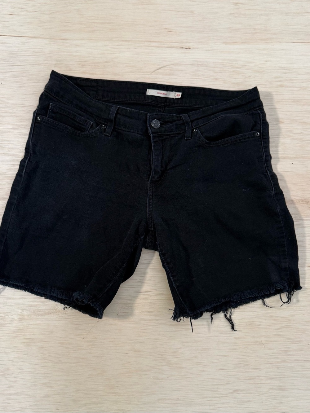 Levi's Black Denim Jean Shorts